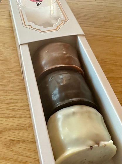 Cajita de minis marplatenses de chocolate- Trilogía de chocolate