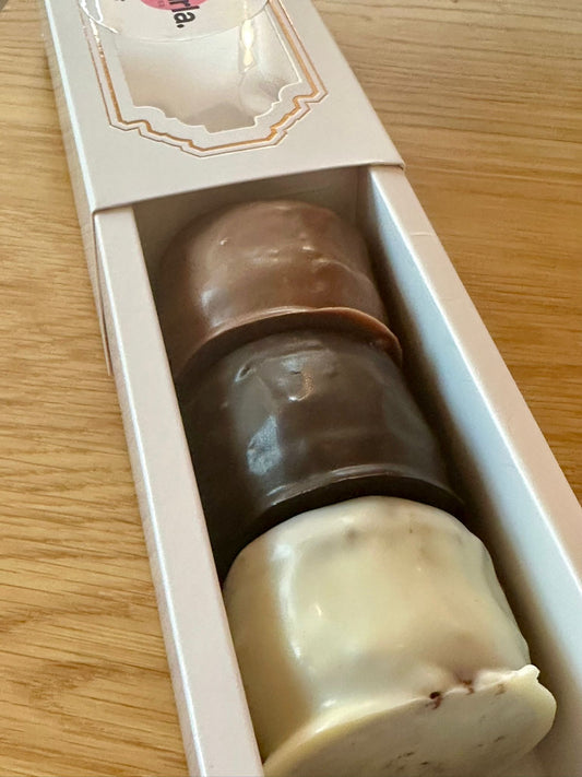 Cajita de minis marplatenses de chocolate- Trilogía de chocolate